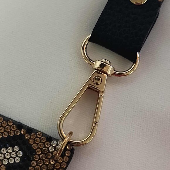 PU leather leopard print, sparkle phone case/sleeve with 50" strap - NWOT - Picture 9 of 14